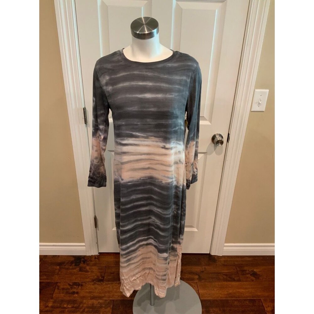 Dolan Left Coast Collection Gray & Pink Ombre Tie Dye Midi Dress, Size XS, NWT!!